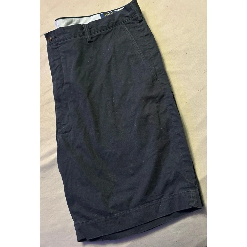 Polo Ralph Lauren Men's Navy Blue The Polo Chino Stretch Classic Fit Shorts, 42
